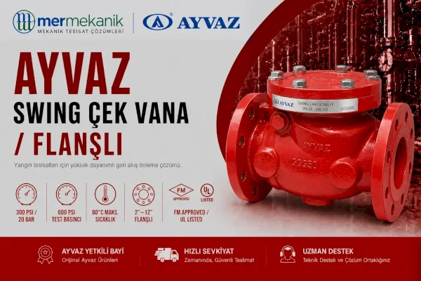 Ayvaz Flanşlı Swing Çek Vana