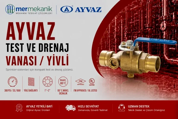 Ayvaz Yivli Test ve Drenaj Vanası