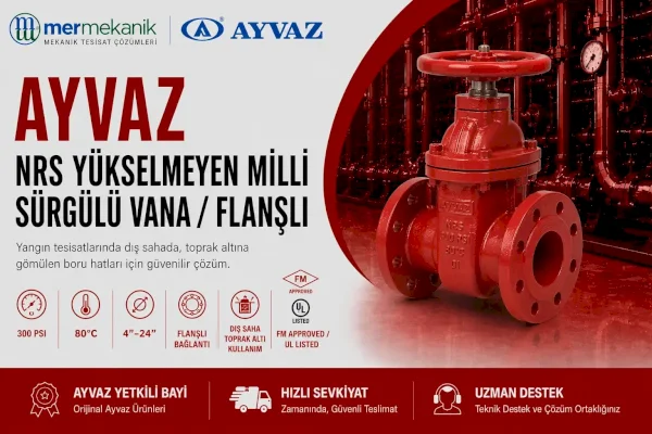 AYVAZ NRS Yükselmeyen Milli Sürgülü Vana / Flanşlı