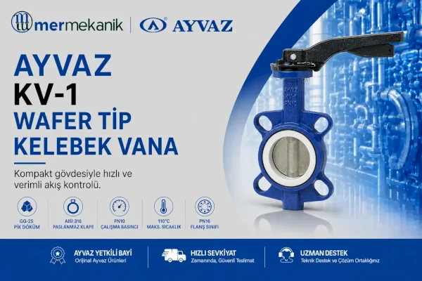 Ayvaz KV-1 Wafer Tip Kelebek Vana