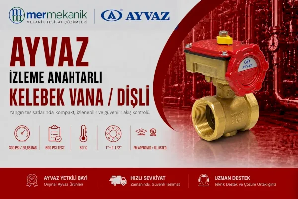 Ayvaz İzleme Anahtarlı Kelebek Vana Dişli