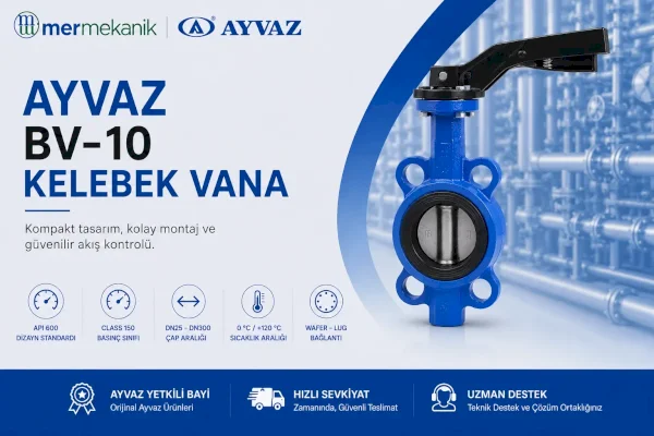 Ayvaz BV-10 Wafer Tip Kelebek Vana
