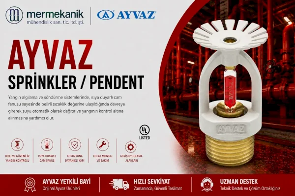 Ayvaz Sprinkler Pendent UL Listed