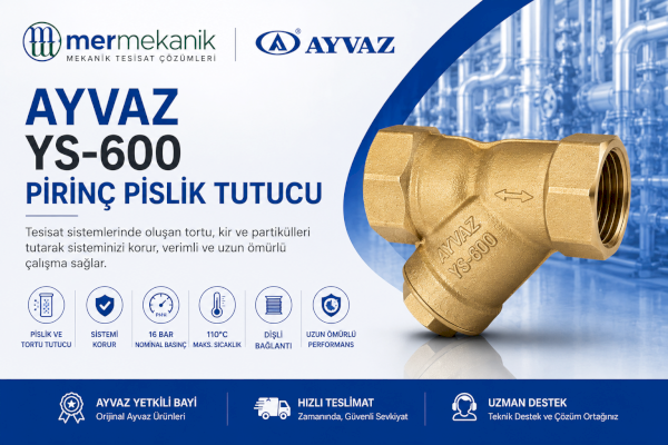 Ayvaz YS-600 Pirinç Pislik Tutucu