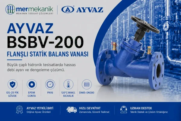 Ayvaz BSBV-200 Flanşlı Statik Balans Vanası